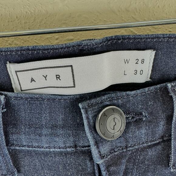 Anthropologie AYR Jac's Jean Dark Wash Skinny Ankle Fit Denim Jeans Size 28 - Picture 3 of 8